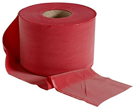 Rolyan Energising Exercise Bands, Ideal Resistance Tool for Upper and Lower Extremity Exercises to Tone Muscles and Increase Flexibility, Supports Physical Therapy, Latex Free, Red, Medium, 50m