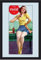 empireposter Coca Cola Pin Up - Bedruckter Spiegel mit Kunststoff Rahmen in Holzoptik, Kult-Spiegel - Grösse 20x30 cm