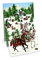 Mini Adventskalender Weihnachtskarte - Pop Up Christmas Panorama - Pferde