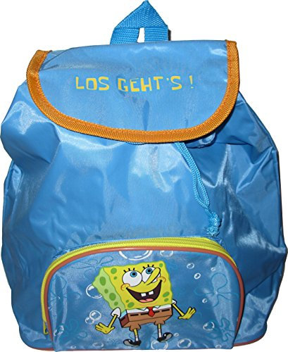 Nick Spongebob Kinder-Rucksack Spongebob/Schwammkopf, Mittelblau, 25 x 30 x 14,5 cm
