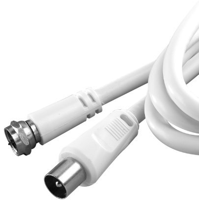 Vivanco SAT Empfängeranschlusskabel F-Stecker <-> Koaxstecker, 1,5m