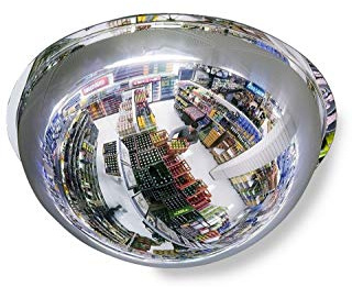 Kuppelspiegel 360° aus Acryl, Spiegelgröße:Ø 90 cm