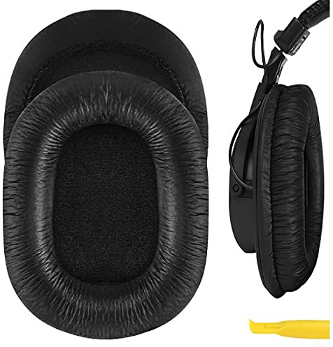 Geekria QuickFit Leatherette Replacement Ear Pads for SONY MDR-7506, MDR-V6, MDR-CD900ST Headphones Ear Cushions, Repair Parts (Black)