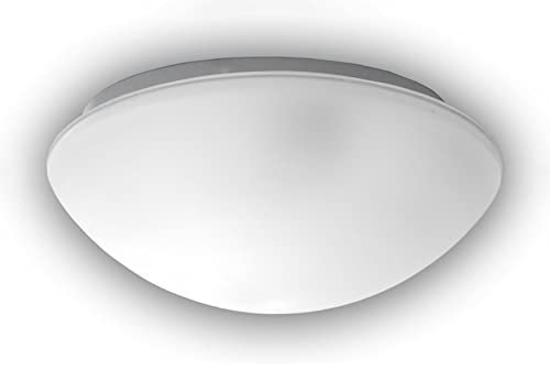 Deckenleuchte/Deckenschale rund, Glas satiniert mit Klarrand, Ø 20cm