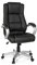 MyBuero Bürostuhl Chefsessel Relax CL180 Kunst-Leder Schwarz Weiß, Ergonomischer Schreibtisch-Stuhl, X-XL Büro-Drehstuhl, Armlehnen, hohe Rückenlehne, Home-Office, Wipp-Mechanik 120-kg 725012
