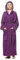 Peignoir de bain, longueur cheville, taille femme: XL long, taille unisexe: L-XL long, Prune