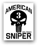 Aufkleber/Sticker American Sniper Scharfschütze Navy Seal 6x7cm A3485