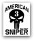 Aufkleber/Sticker American Sniper Scharfschütze Navy Seal 6x7cm A3485
