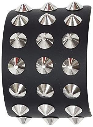 Freak Scene Lederarmband mit Spitznieten 3-reihig - Armband aus Leder