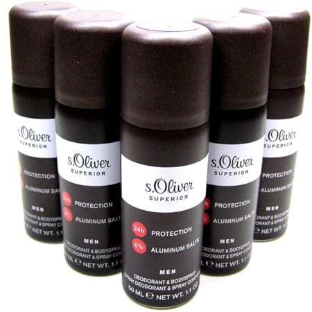 S.Oliver Selection Superior Men Deodorant Spray 250 ml (5 x 50 ml)
