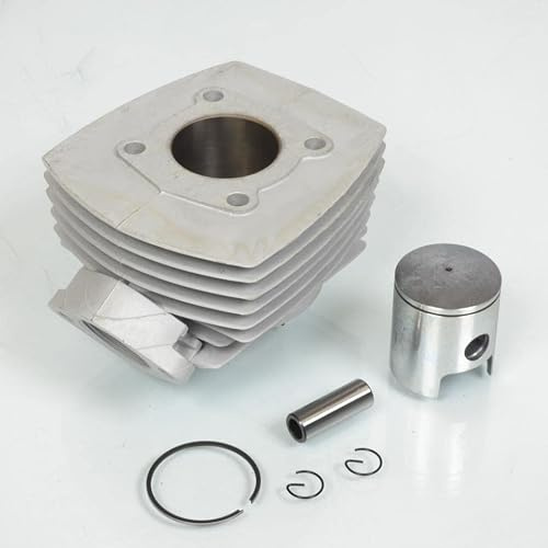 Cylindre piston mono segment Teknix compatible avec mobylette Peugeot 103 FOX alu 6 transfert
