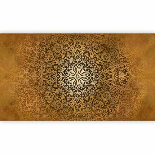 murando - Fototapete Vlies Dekoration Ornament gold, 500x280 cm, Wohnzimmer | Full HD Druck, 3D-Effekt, lichtbeständige Farben, ideal fürs Wohn- oder Schlafzimmer, schnelle Montage, lichtbeständig, edel