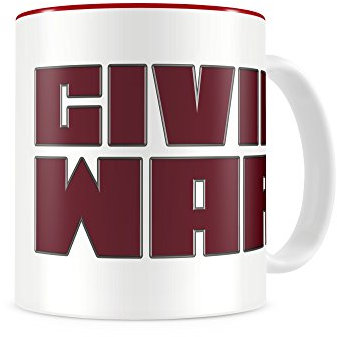 SD TOYS Marvel Taza Civil War, Cerámica, Blanco, 12 cm