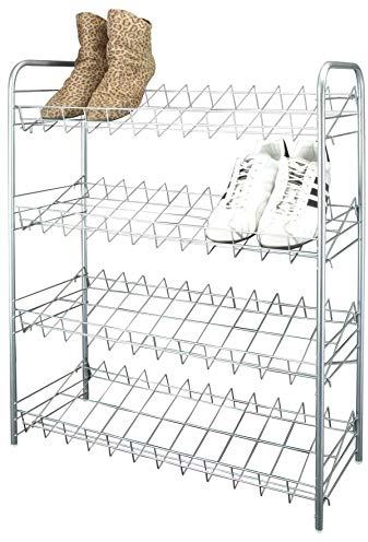 Metaltex Sprinter 938002039 Schuhregal 4-Etagen, silber