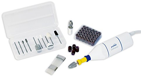 Promed pedisenso duo elektrisches Maniküre/Pediküre-Set mit 44 teiligem Zubehör inklusive Aufbewahrungstasche, Elektrische Nagelfeile, Nagelfräser, bis zu 4.000 U/min