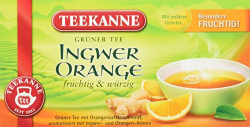 Teekanne Gr?ner Tee Orange & Ingwer 20 Beutel, 6er Pack (6 x 35 g Packung)