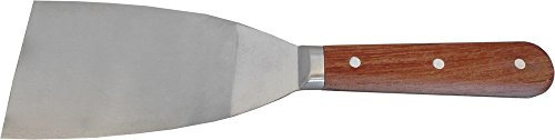 HAROMAC Malerspachtel aus Rosenholz, 60 mm, rostfreier Edelstahl, Rosenholzheft, Profi-Ausführung, Trockenbau, Farbspachtel, Abrennspachtel