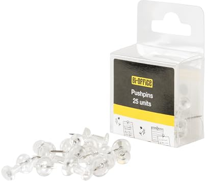 Bi-Office PI0522 Bi-Office Push Pins with Round Heads