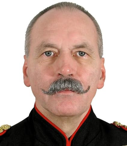 Wilhelm professioneller Oberlippenbart - grau - Schnauzer - Bart aus Echthaar Verkleidung Kostüm-Accessoire Karneval Fasching (inkl. Hautkleber)