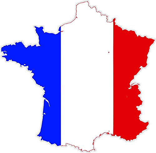 Akachafactory Autocollant Sticker adhesif Voiture Vinyle Drapeau Carte France franais