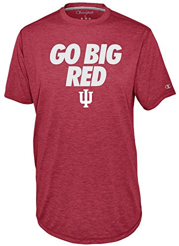 Champion NCAA Herren T-Shirt Touchback Short Sleeve Tee, Herren, Pro Garnet Red Heather, Small