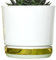 KERD Blumentopf 14 cm Duo Weiß + Gold-Weiß (DUO/111/010), dekorativ, hochwertig, aus Recycling, mit Drainage, mit Untersetzer, handbeklebt, Spiegeleffekt, Hochglanz, modern, glamourös
