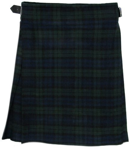 Tartanista - Herren Kilts mit 61 cm (24“) Länge - hochwertig - Black Watch-Tartanmuster - Taille (Nabelhöhe): 96,5cm (38“)/Länge: 61cm (24“)