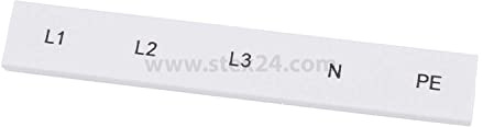 PHOENIX CONTACT ZB 12,LGS:L1-N,PE Zackband, 12.2mm Klemmenbreite, 10.5 mm x 12.15 mm Schriftfeldgröße, 5 Einzelschilder, Weiß, 10 Stück