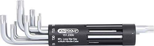 KS TOOLS 3 in 1 Torx-Winkelstiftschlüssel-Satz,lang,8-tlg (151.2300)