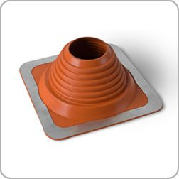 Roof Flashing, high Temperature, 70mm to 178mm (3 to 7) Diameter, red, woodburner Gas Flue Liner, Chimney ducting Pipe, Weather Seal