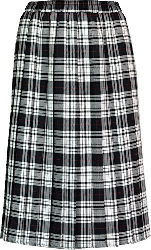 Kentex Online - Womens Pleated Skirt | Women's Skirts | Tartan Check | Knee Length 27 | Polyester | Elasticated Waist