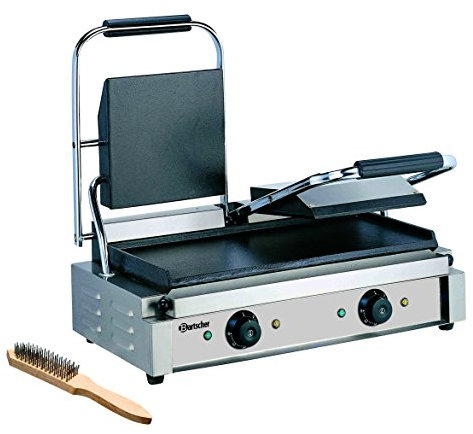 Bartscher A150672 Kontaktgrill, Doppelplatte, glatt