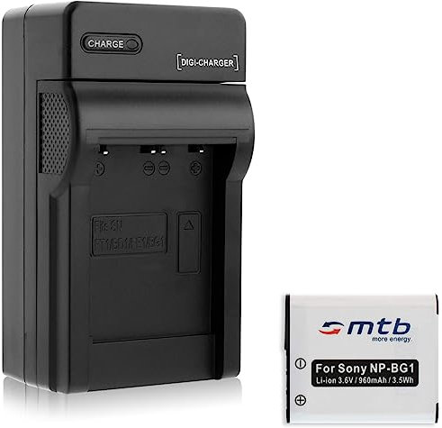 Batteria + Caricabatteria (Auto/Corrente) compatibile con Sony NP-BG1 FG1 / Cyber-shot DSC H, HX, N, T, W, WX.. vedi lista!