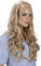 CAISHA Halbperücke Voluminös Langhaar Cosplay Fashion Wig Gewellt Blond Mix PH105