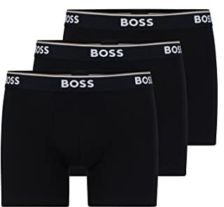 BOSS Herren Brief 3p Co/EL Boxershorts, Nero (Black 001), M EU