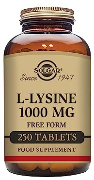 Solgar L-Lysine 1000 mg - 250 Tablets | Essential Amino Acid Food Supplement - Premium Quality Formula - Supports Daily Health - Vegan & Gluten Free
