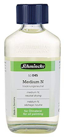 Schmincke - Hilfsmittel für die Ölmalerei, Medium N, 50 045 026, Flasche 200 ml, trocknungsneutrales Mal- und Verdünnungsmittel