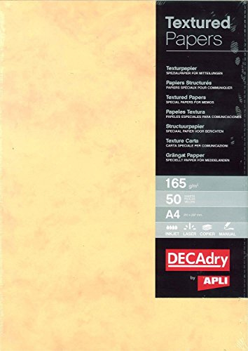 A4 Blätter 165 g/m², goldfarben, Marble - 50 Stück