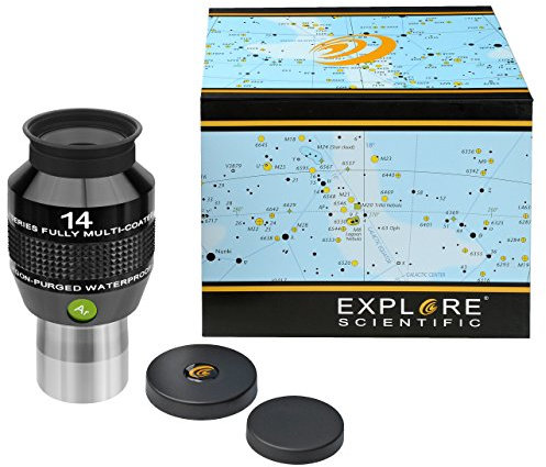 Explore Scientific 82° AR Okular mit hochwertiger Mehrschichtvergütung, wasserdicht mit Schutzgas gefüllt, 14mm (1.25)