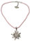Alpenflüstern Kordel-Trachtenkette Strass-Edelweiß - Damen-Trachtenschmuck Dirndlkette rosé-rosa DHK100