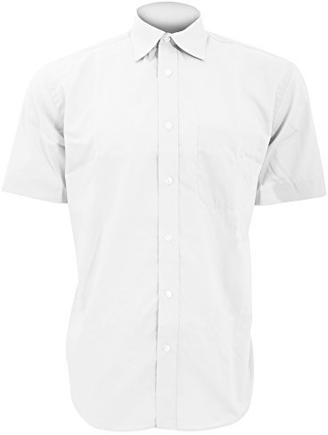 Kustom Kit Mens Short Sleeve Business Shirt (17.5inch) (White)