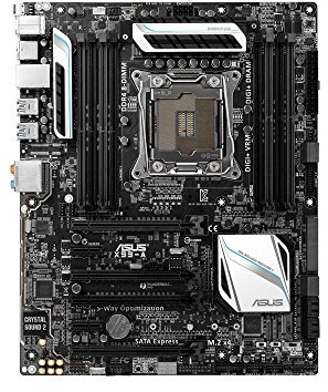 Asus X99-A Mainboard Sockel 2011-3 (ATX, Intel X99, 8x DDR4 Speicher, 10x SATA 6Gb/s, 6x USB 3.0, 4x USB 2.0, Thunderbolt 2, PCIe 3.0, M.2)