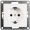McPower Schutzkontakt-Steckdose | FLAIR | 250V~/16A, UP, 1-fach Unterputzsteckdose Schraubanschluss Einzelsteckdose mit Einsteckschutz, weiß matt
