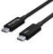 Plugable Thunderbolt 3 Cable 20Gbps Supports 100W (20V, 5A) Charging, 6.6ft / 2m USB C Compatible [Thunderbolt 3 Certified] - Driverless