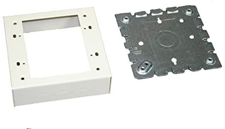 Legrand Wiremold V5747-2 Metal Raceway for Extending Power, 500 and 700 Series, 2 Gang Switch and Outlet Box, 1 3/8 Deep, Ivory (1 Pack)