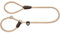 HUNTER Retriever-Hundeleine FREESTYLE, Farbe: beige, integrierte Halsung, stufenlos verstellbar, witterungsbeständig, pflegeleicht, griffig, robustes Tau mit Ledertipps, Größe: 8/170