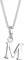 Elli Halskette Damen Buchstabe M Letter Anhänger in 925 Sterling Silber