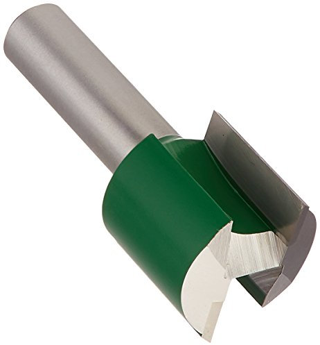 Trend CraftPro Two Flute Straight Router Cutter, 1/2 Inch Shank with 28.5mm Cut Diameter and 25mm Cut Length, Tungsten Carbide Tipped, C033HX1/2TC