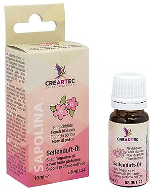 Artidee CREARTEC Natürliches Seifenduftöl - Duftnote: Pfirsichblüte - Seifenaroma zur Herstellung von individuell duftenden Seifen, Badekugeln, uvm. - Vegan - 10 ml - Made in Germany