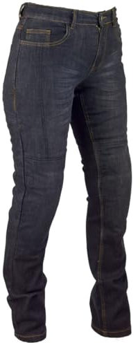 Roleff Racewear Motorradhose Kevlar Jeans für Damen, Schwarz, Größe 35